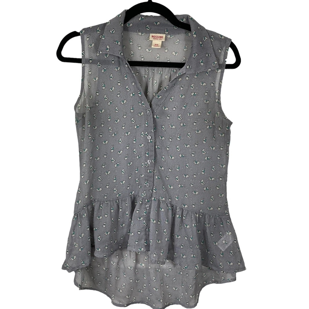 Bunny Blouse Size Medium Mossimo Easter